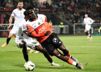 11 Bamba DIENG (fcl) during the Ligue 1 Uber Eats match between Lorient and Clermont at Stade du Moustoir on May 19, 2024 in Lorient, France.(Photo by Dave Winter/FEP/Icon Sport via Getty Images)