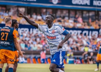 Capitaine de Strasbourg, Habib Diarra a marqué le premier but de la saison du Racing contre Montpellier