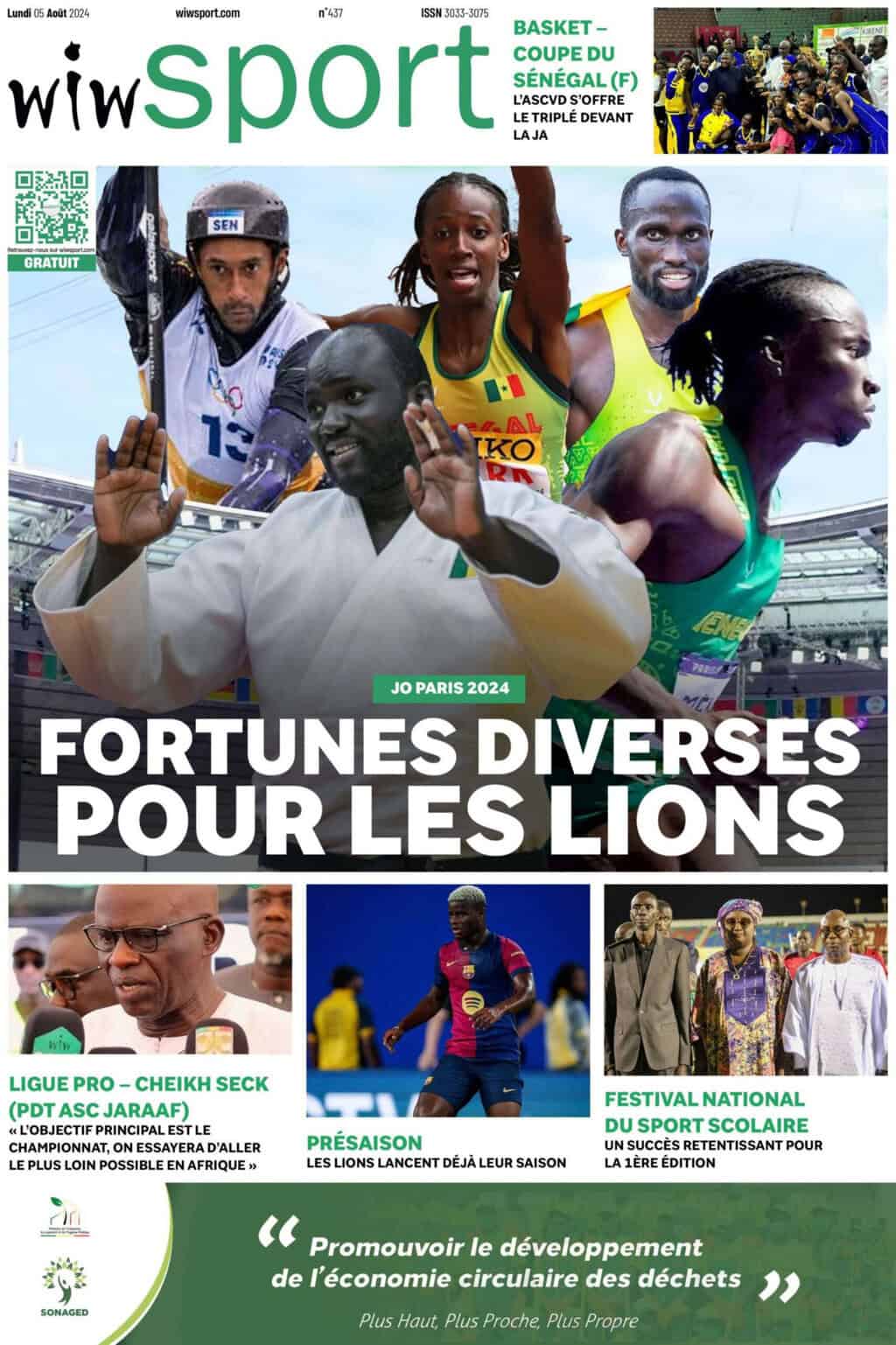 Journal wiwsport du Lundi 05 août #437 - wiwsport Journal wiwsport du Lundi 05 août #437 - wiwsport