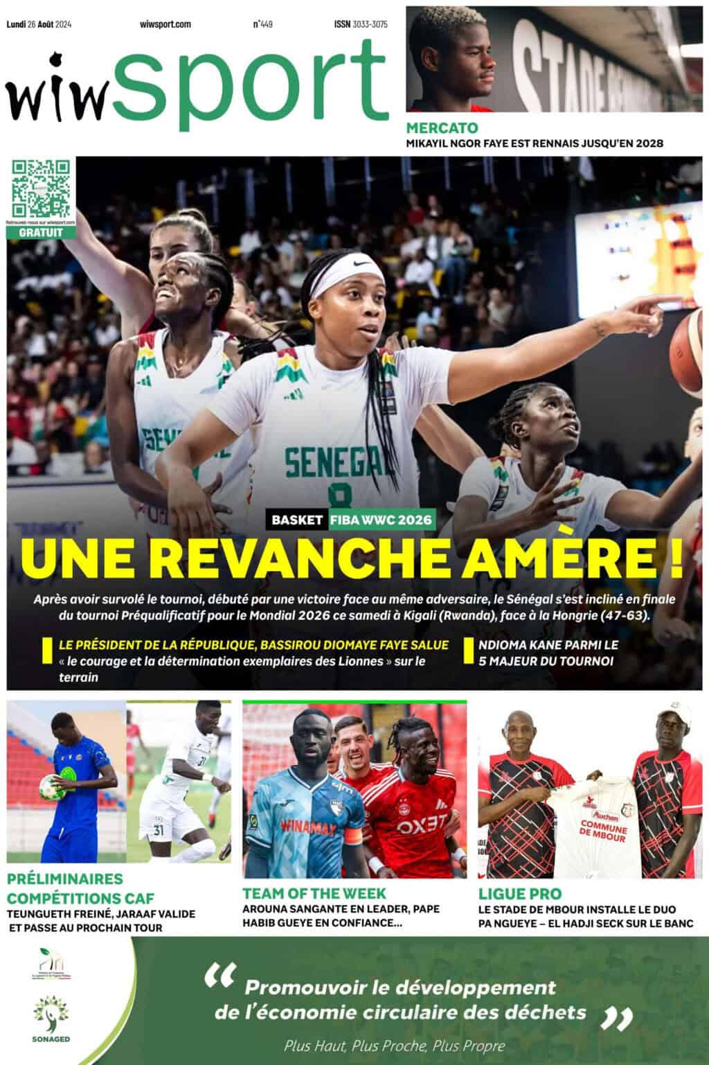 Journal wiwsport du lundi 26 août #448 - wiwsport Journal wiwsport du lundi 26 août #448 - wiwsport