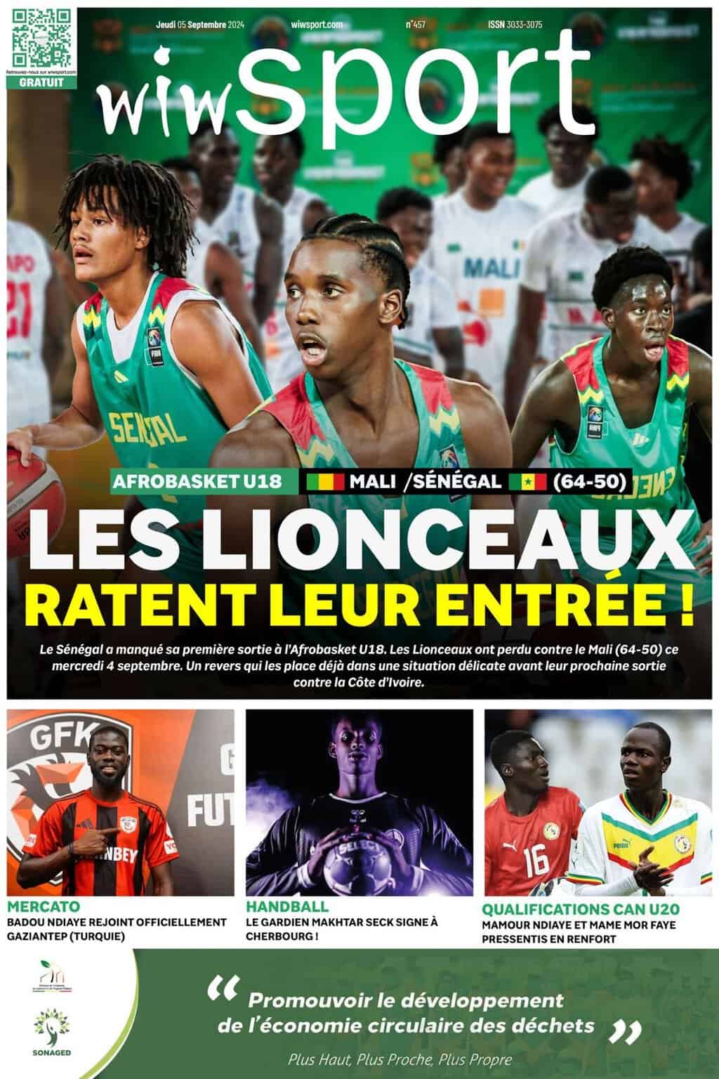Journal wiwsport du jeudi 05 septembre #457 - wiwsport Journal wiwsport du jeudi 05 septembre #457 - wiwsport