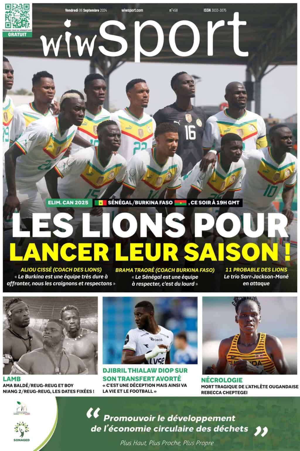 Journal wiwsport du vendredi 06 septembre #458 - wiwsport Journal wiwsport du vendredi 06 septembre #458 - wiwsport
