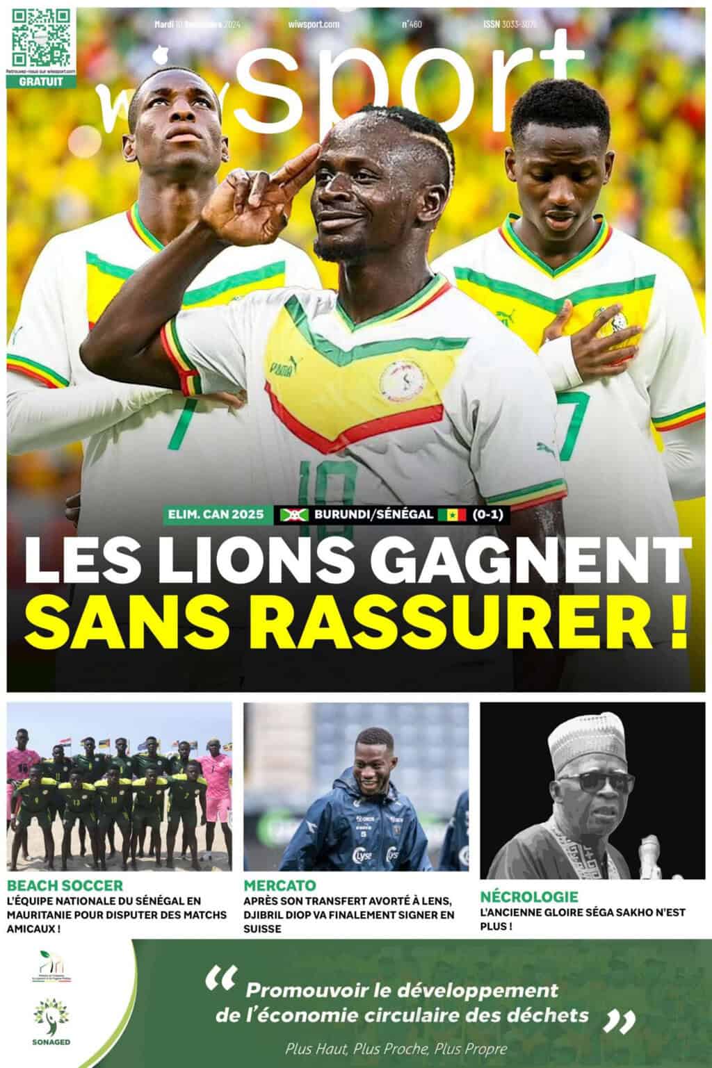 Journal wiwsport du mardi 10 septembre #460 - wiwsport Journal wiwsport du mardi 10 septembre #460 - wiwsport