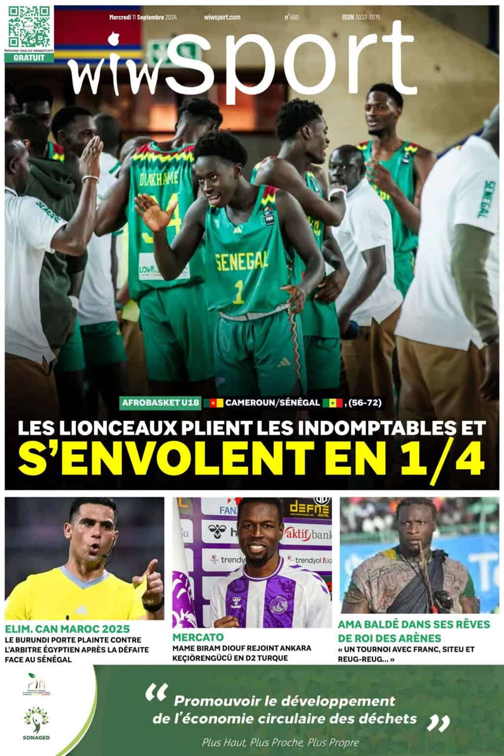 Journal wiwsport du mercredi 11 septembre #461 - wiwsport Journal wiwsport du mercredi 11 septembre #461 - wiwsport