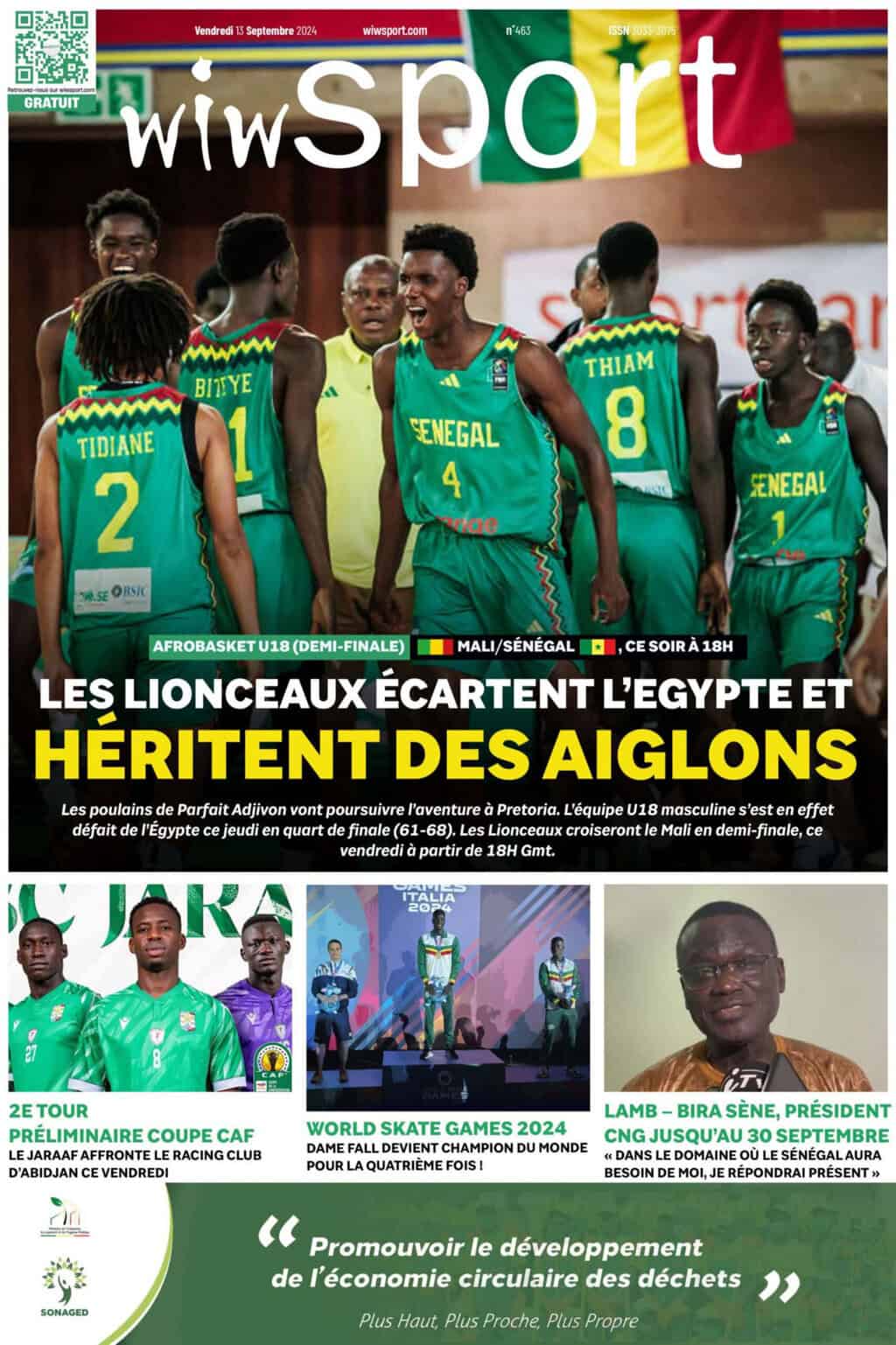 Journal wiwsport du vendredi 13 septembre #463 - wiwsport Journal wiwsport du vendredi 13 septembre #463 - wiwsport