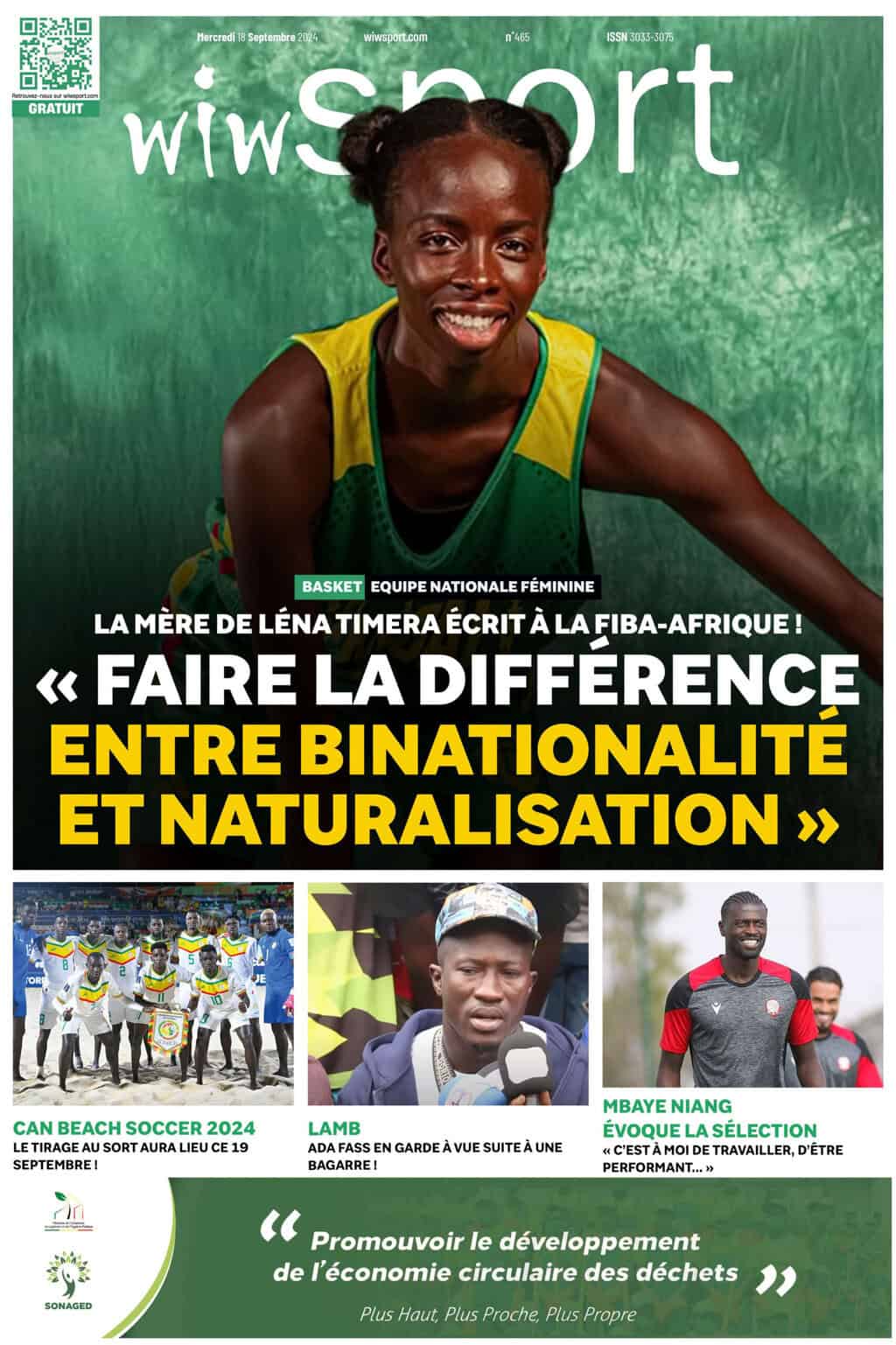 Journal wiwsport du mercredi 18 septembre #465 - wiwsport Journal wiwsport du mercredi 18 septembre #465 - wiwsport