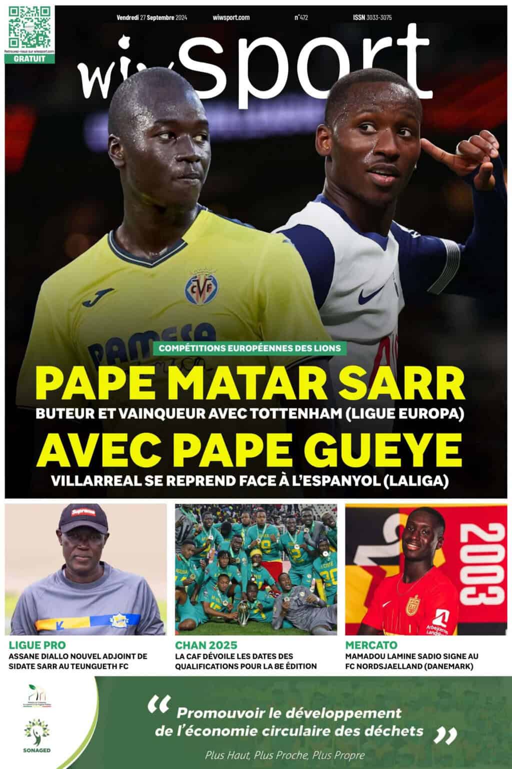 Journal wiwsport du Vendredi 27 septembre #472 - wiwsport Journal wiwsport du Vendredi 27 septembre #472 - wiwsport