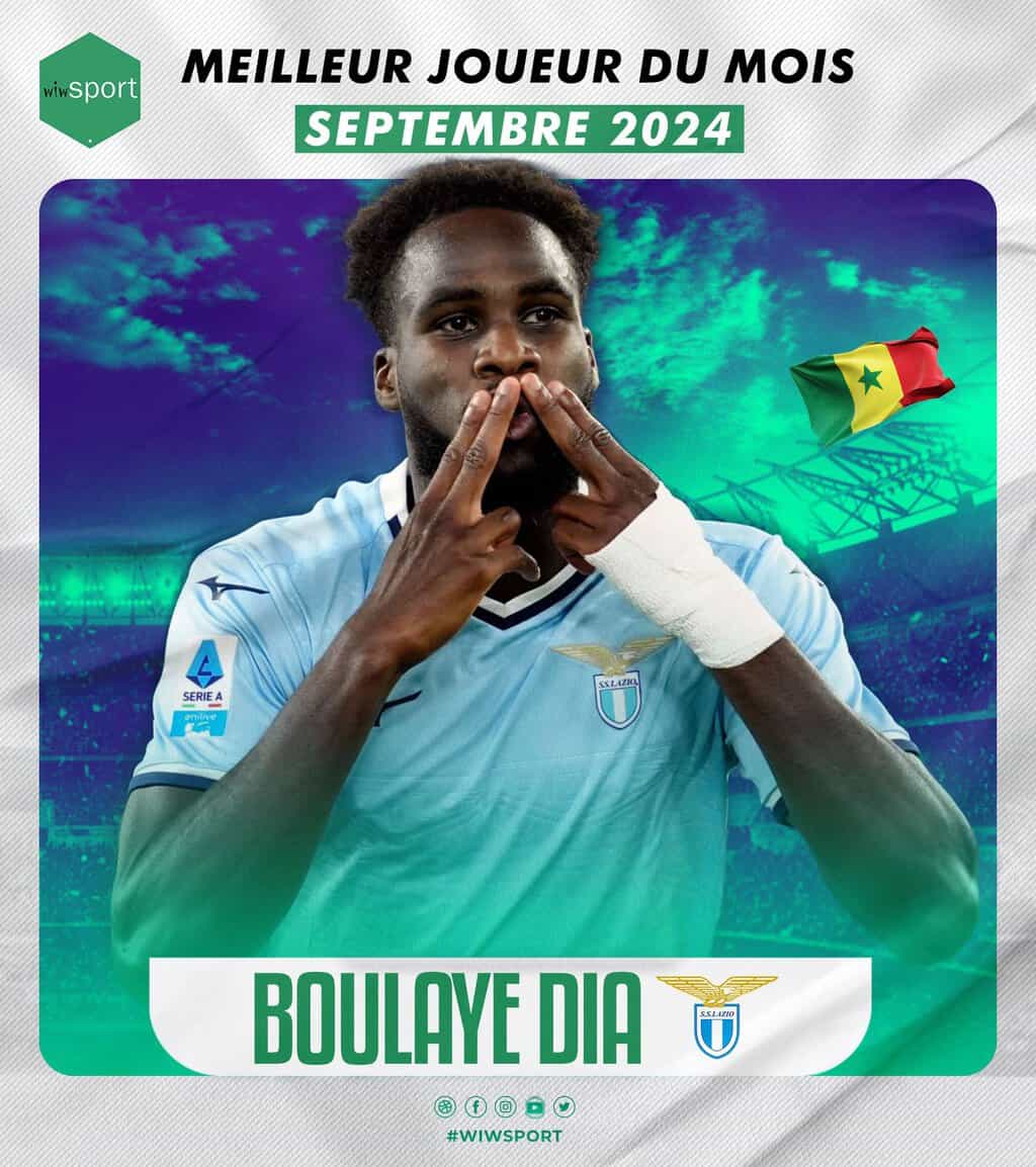 WIWSPORT : Boulaye Dia élu meilleur joueur sénégalais du mois de septembre 2024 ! - wiwsport