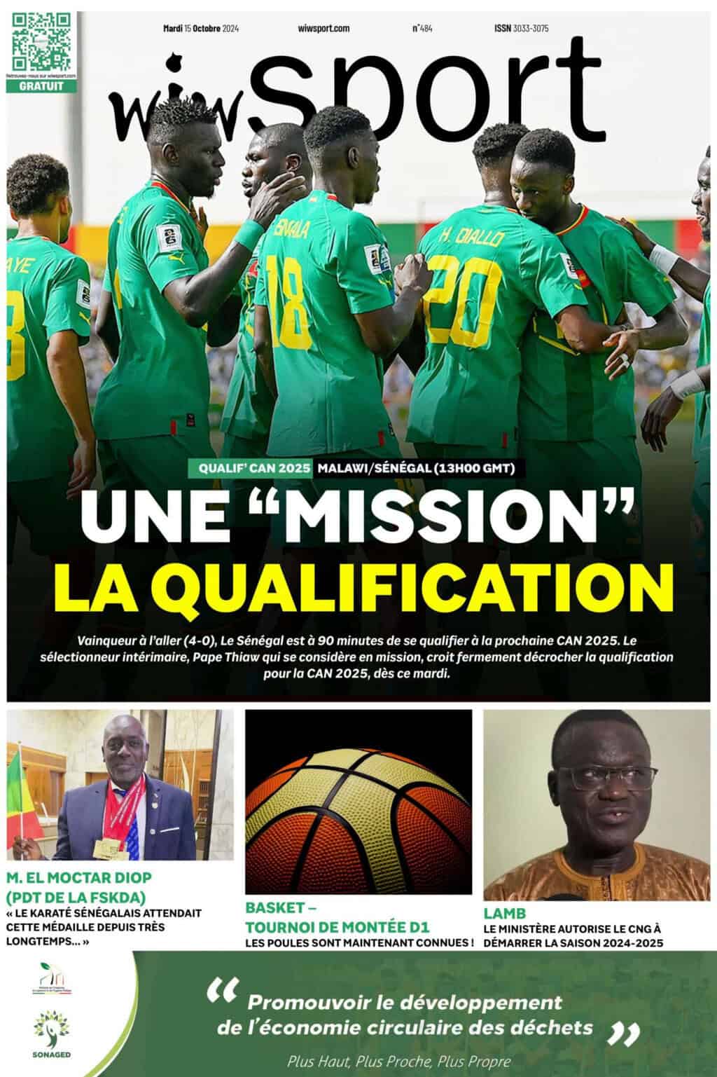 Journal wiwsport du Mardi 15 Octobre #484 - wiwsport