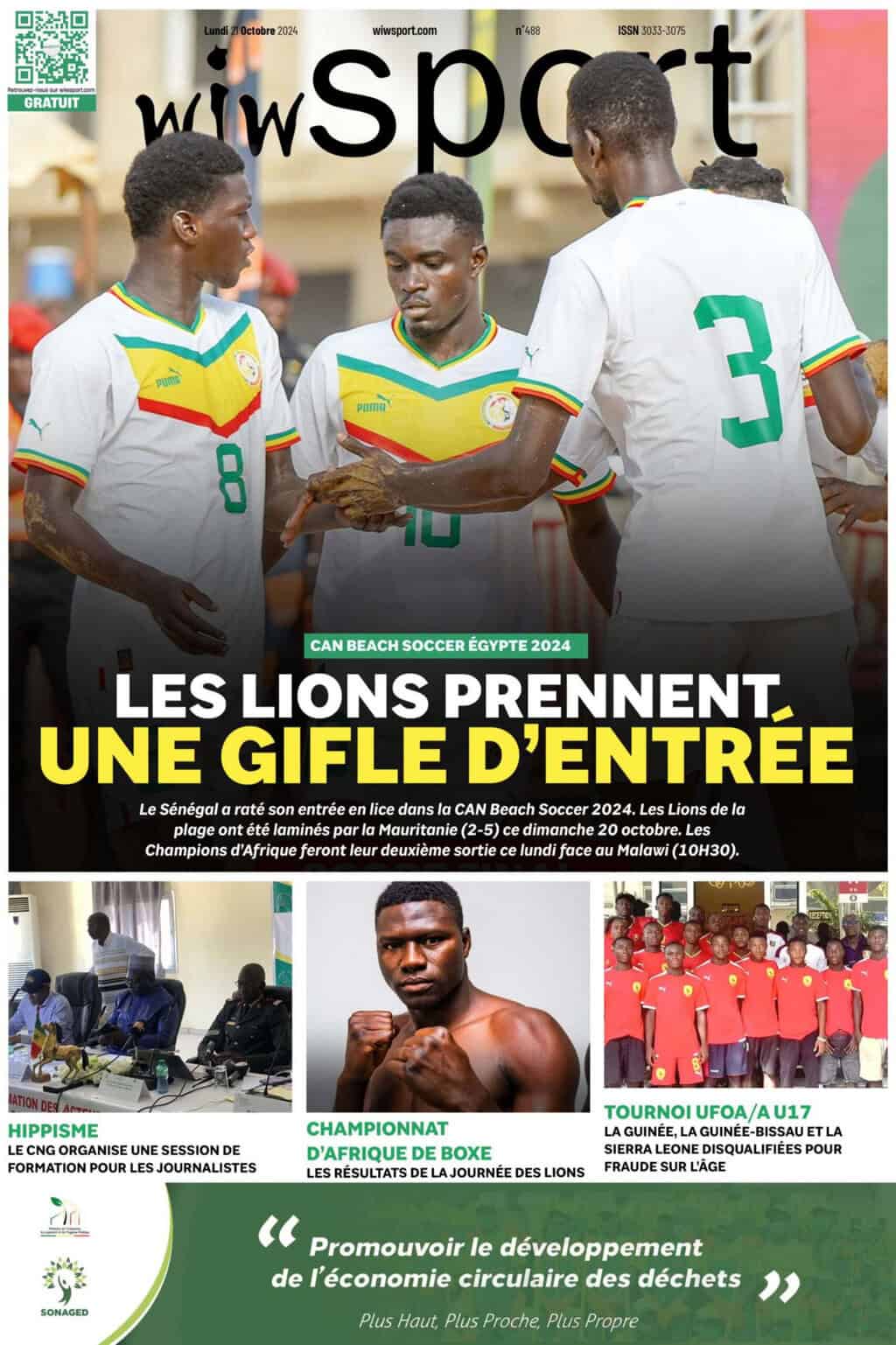 Journal wiwsport du Lundi 21 Octobre #488 - wiwsport Journal wiwsport du Lundi 21 Octobre #488 - wiwsport