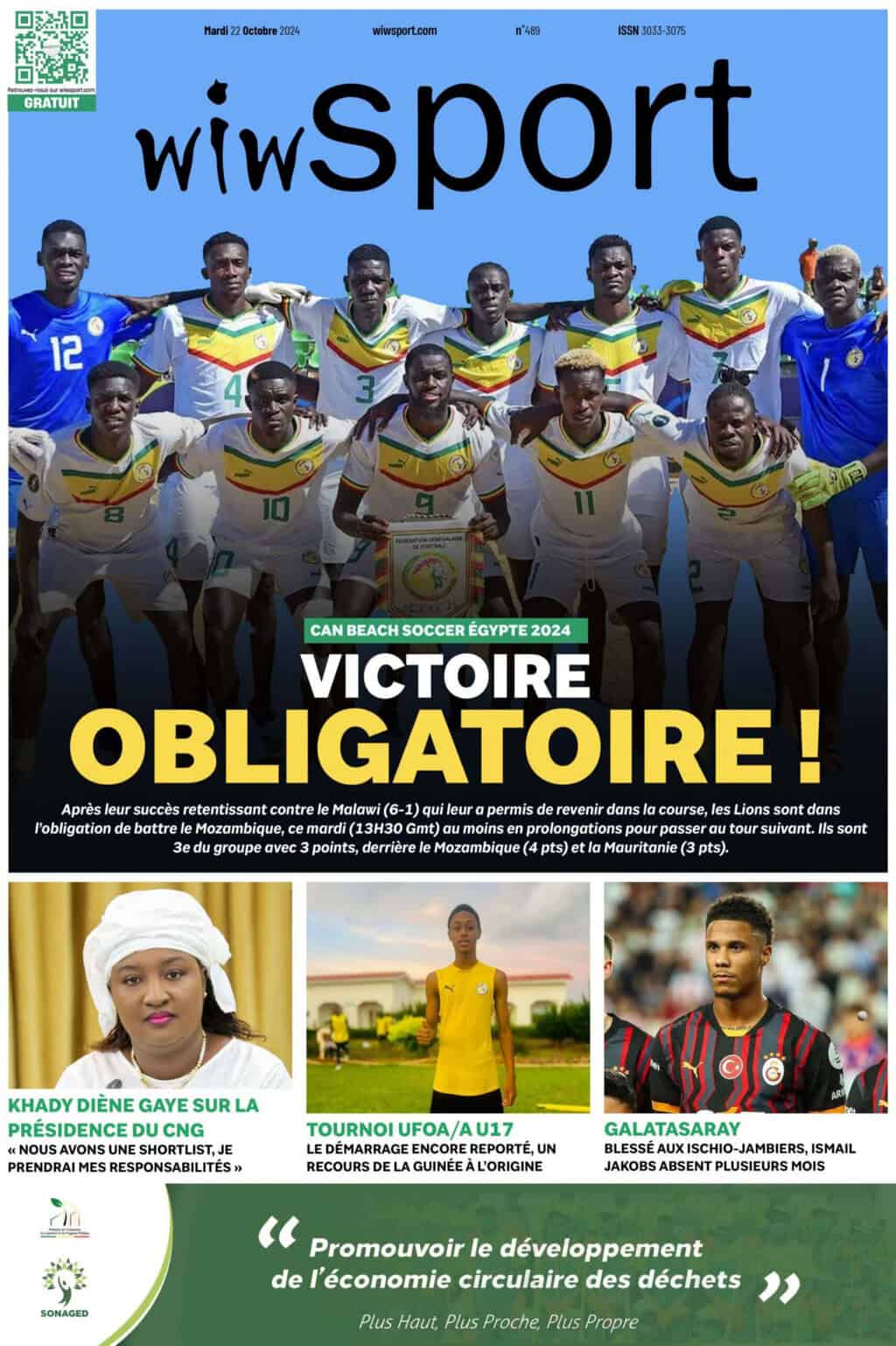 Journal wiwsport du Mardi 22 Octobre #489 - wiwsport Journal wiwsport du Mardi 22 Octobre #489 - wiwsport
