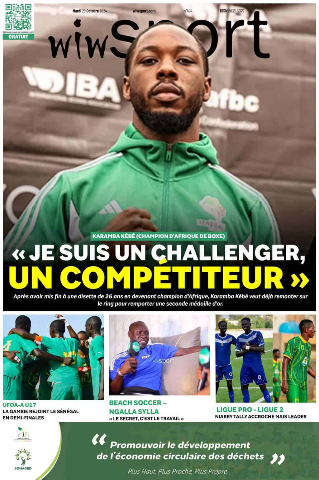 Journal wiwsport du Mardi 29 Octobre #494 - wiwsport