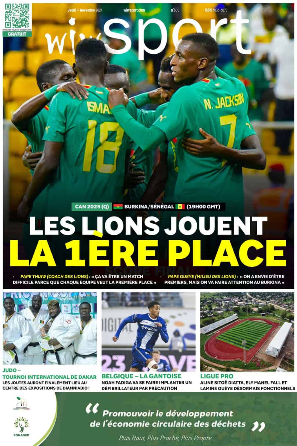 Journal wiwsport du Jeudi 14 Novembre #505 - wiwsport Journal wiwsport du Jeudi 14 Novembre #505 - wiwsport