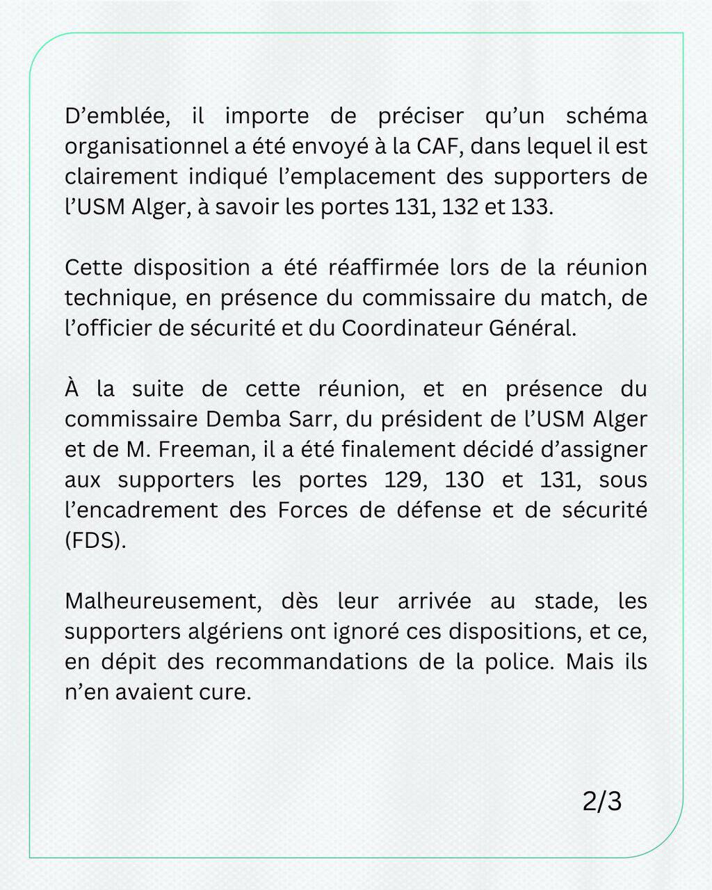 Incidents après Jaraaf - USM Alger : Le club de la médina clarifie les faits - wiwsport Incidents après Jaraaf - USM Alger : Le club de la médina clarifie les faits - wiwsport