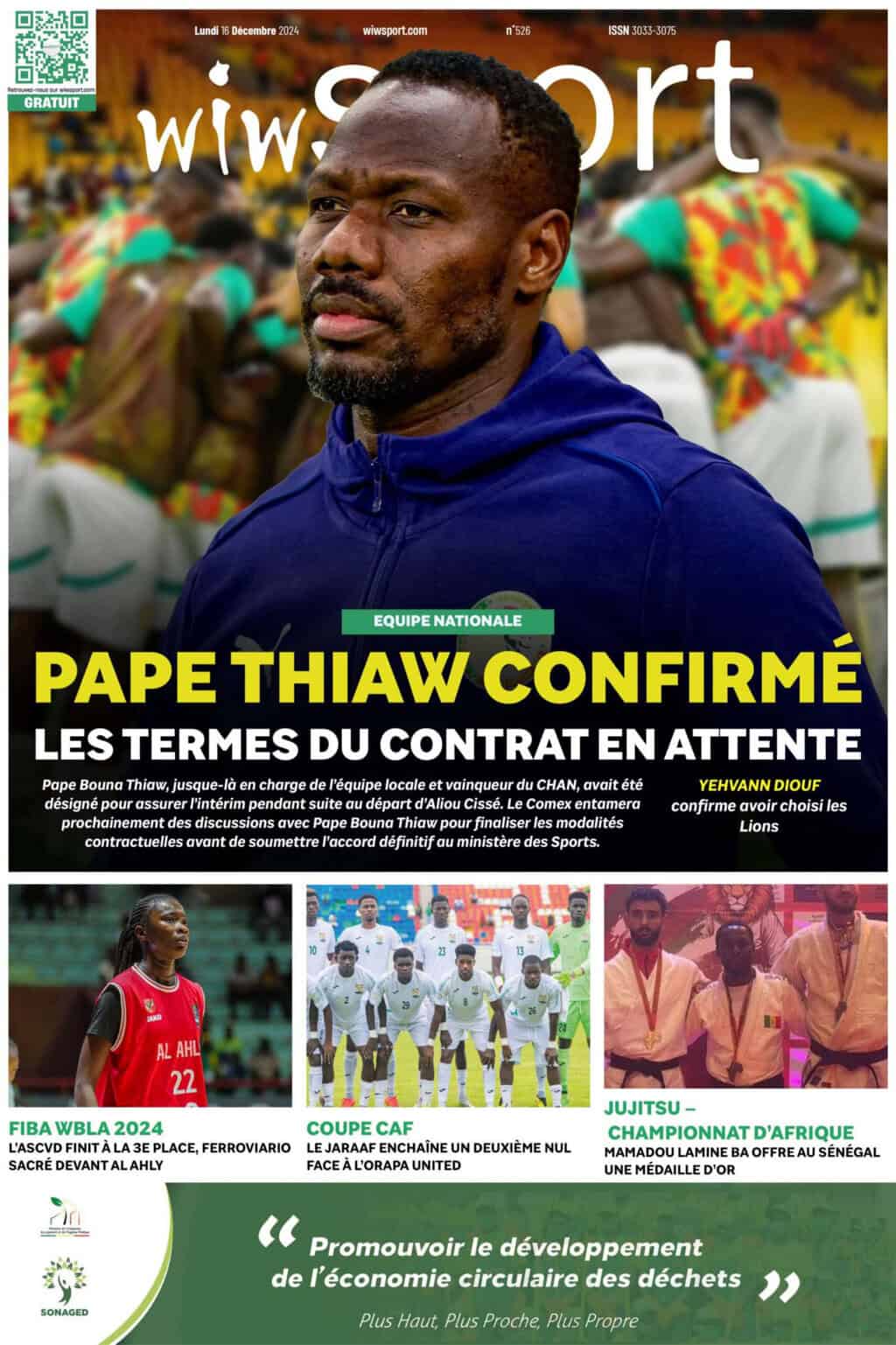 Journal wiwsport du Lundi 16 Décembre #526 - wiwsport Journal wiwsport du Lundi 16 Décembre #526 - wiwsport