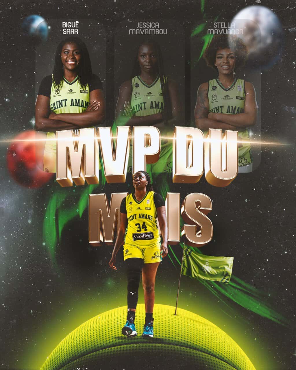 LF2 – Saint-Amand Hainaut : Bigué Sarr élue MVP du mois de décembre - wiwsport