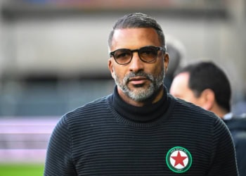 Habib BEYE coach of Red Star during the National match between Red Star and Dijon at Stade Bauer on April 19, 2024 in Saint-Ouen, France.(Photo by Anthony Dibon/Icon Sport via Getty Images)