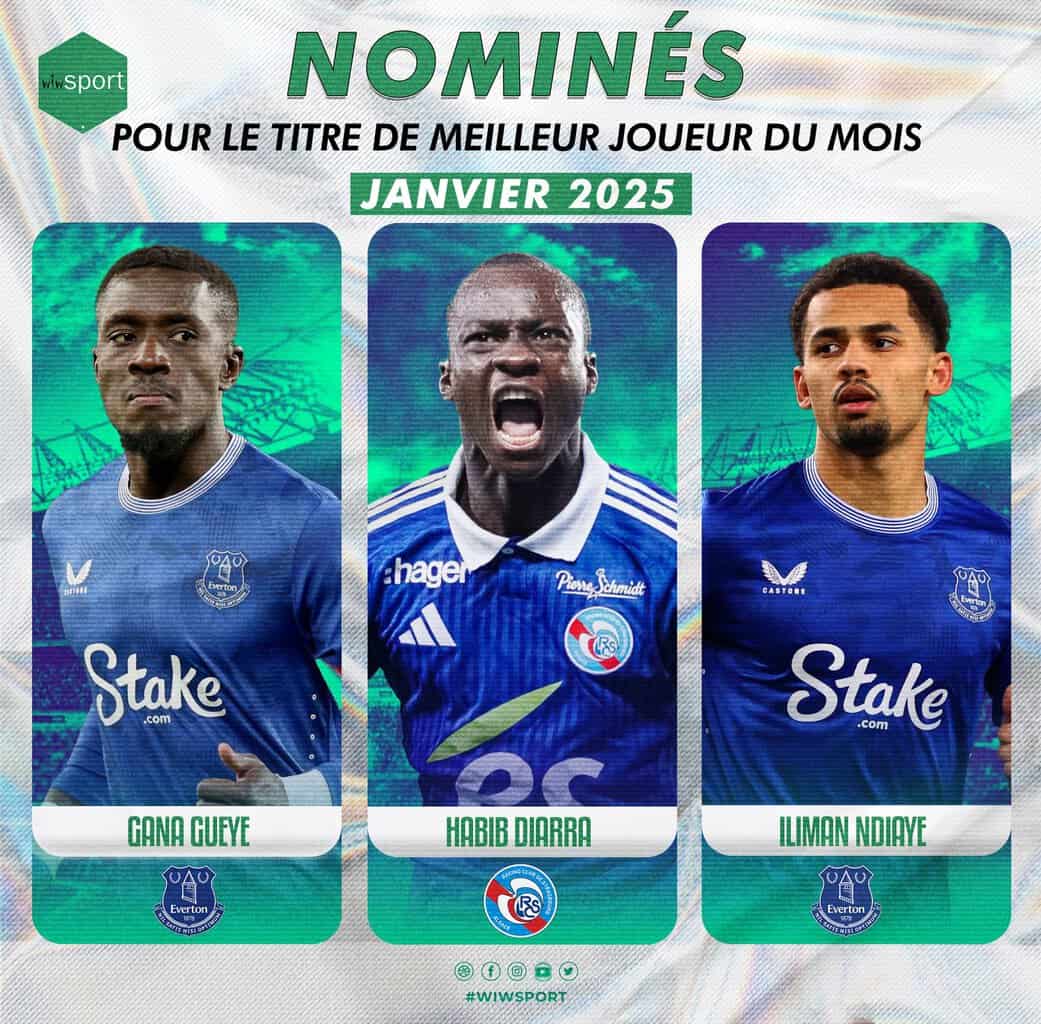 Foot : Idrissa Gueye, Habib Diarra, Iliman Ndiaye, votez pour le Meilleur Joueur Sénégalais du Mois de Janvier 2025 ! - wiwsport