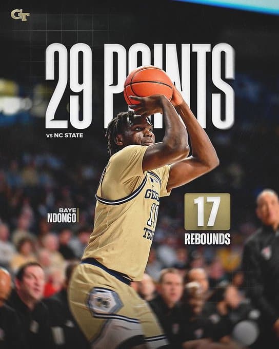 Baye Ndongo entre dans l’histoire de Georgia Tech avec un record inédit depuis près de cinq ans ! - wiwsport