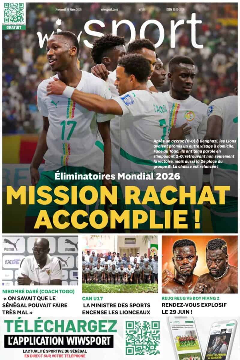 Journal wiwsport du Mercredi 26 Mars #596 - wiwsport