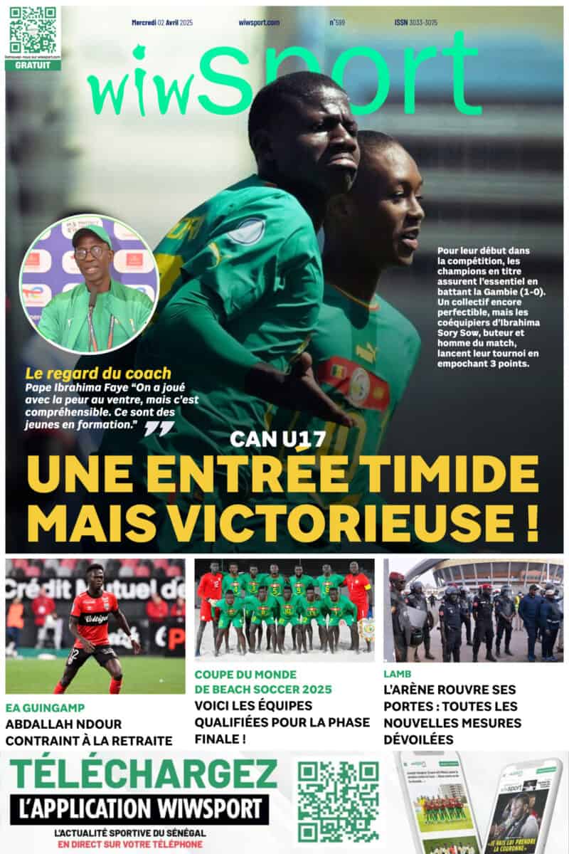 Journal wiwsport du Mercredi 02 Avril #599 - wiwsport