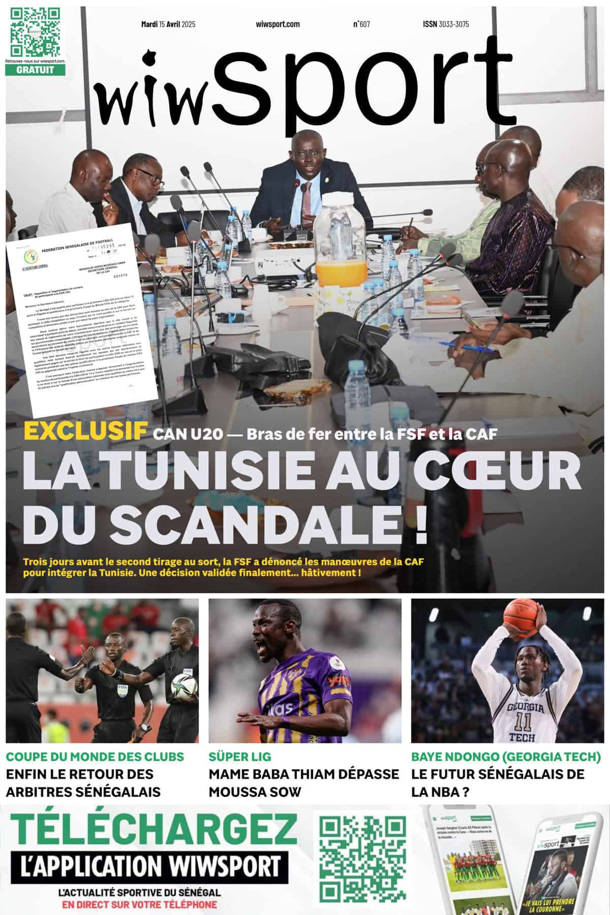 Journal wiwsport du Mardi 15 Avril #607 - wiwsport