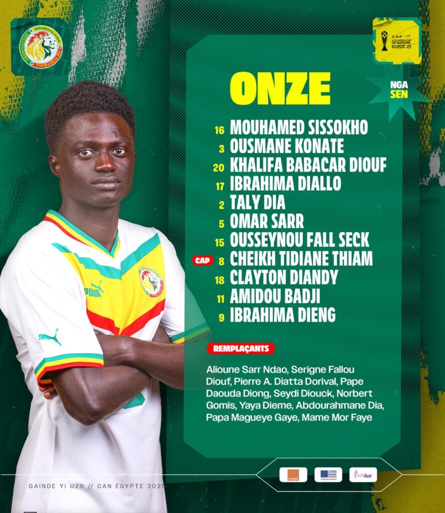 CAN U20 – Sénégal : Lansana Traoré forfait, Taly Dia titularisé face au Nigeria, découvrez le onze des Lionceaux - wiwsport