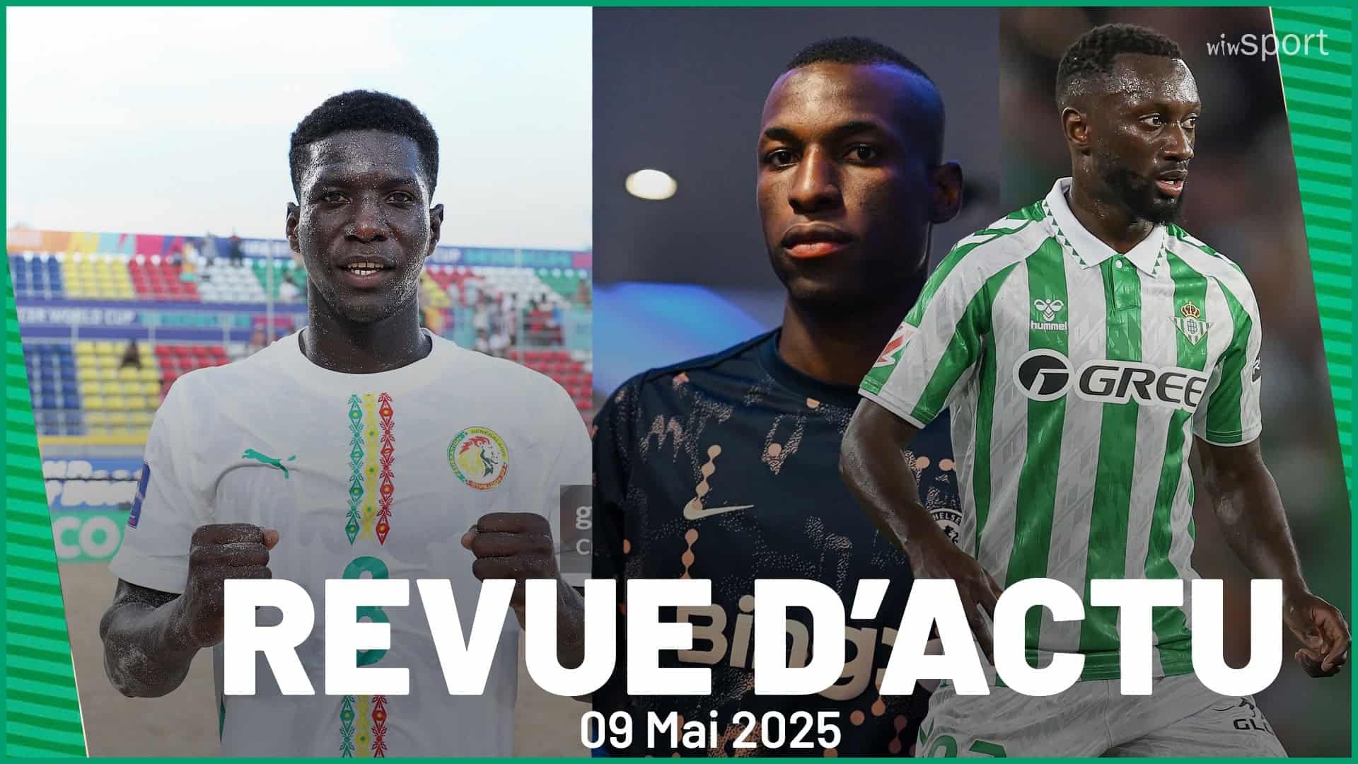 REVUE DU 09 MAI : Coup dur pour les Lions Beach Soccer, un sénégalais sera sacré en conference league ! - wiwsport REVUE DU 09 MAI : Coup dur pour les Lions Beach Soccer, un sénégalais sera sacré en conference league ! - wiwsport