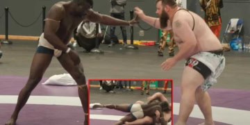 Lamb : (vidéo) Regardez la belle victoire de Amanekh face à son adversaire suisse Grégoire - wiwsport