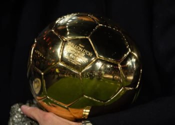 MANCHESTER, ENGLAND - NOVEMBER 23: A detailed view of the Ballon d'Or award won by Rodri of Manchester City prior to the Premier League match between Manchester City FC and Tottenham Hotspur FC at Etihad Stadium on November 23, 2024 in Manchester, England. (Photo by Joe Prior/Visionhaus via Getty Images)
