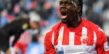 Belgrade, Serbia - February 22: Pepe Cherif Ndiaye of FC Crvena Zvezda during the Serbian SuperLiga season 2024/2025 match between Crvena Zvezda and Partizan at Rajko Mitic Stadium on February 22, 2025 in Belgrade, Serbia. (Photo by David Damnjanovic/DeFodi Images via Getty Images)
