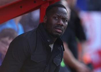 NOTTINGHAM, ENGLAND - JUNE 10: Senegal manager Papa Bouna Thiaw looks on during the international friendly match between England and Senegal at City Ground on June 10, 2025 in Nottingham, England. (Photo by Richard Heathcote/Getty Images)