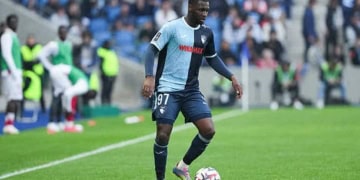 Fodé Ballo-Touré of le Havre during the Ligue 1 MCDonald's match between Le Havre and Monaco at Stade Oceane on April 26, 2025 in Le Havre, France. (Photo by Dave Winter/FEP/Icon Sport via Getty Images)