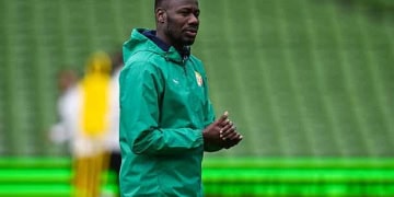 Dublin , Ireland - 5 June 2025; Head coach Pape Thiaw during a Senegal training session at the Aviva Stadium in Dublin. (Photo By Ben McShane/Sportsfile via Getty Images)