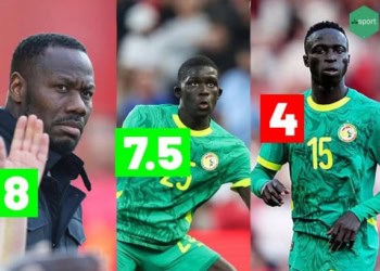 Angleterre - Sénégal / Les notes des Lions : la belle patte Pape Thiaw, la confirmation El Hadji Malick Diouf, les carences de Krépin Diatta... - wiwsport