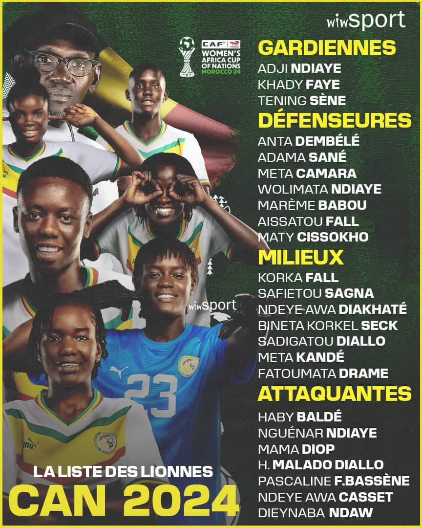 CAN Féminine 2024 : Mame Moussa Cissé choisit 24 joueuses pour la compétition - wiwsport