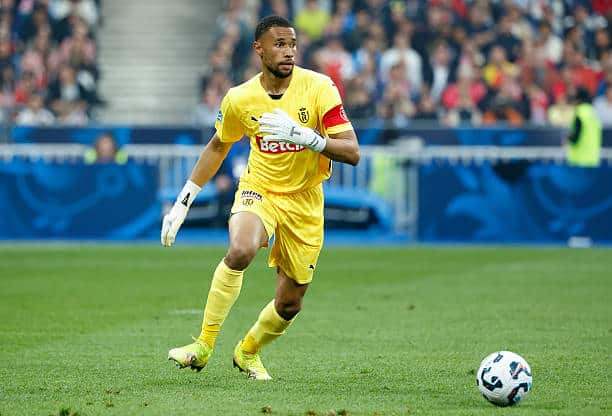 Mercato - Le RC Lens en discussions avec Reims pour Yehvann Diouf ! - wiwsport PARIS, FRANCE - MAY 24: Reims goalkeeper Yehvann Diouf during the French Cup Final between Paris Saint-Germain (PSG) and Stade de Reims at Stade de France on May 24, 2025 in Saint-Denis near Paris, France. (Photo by Jean Catuffe/Getty Images)