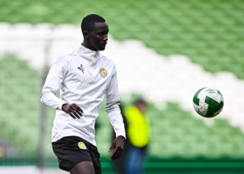 Dublin , Ireland - 5 June 2025; Mamadou Camara during a Senegal training session at the Aviva Stadium in Dublin. (Photo By Ben McShane/Sportsfile via Getty Images)