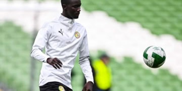 Dublin , Ireland - 5 June 2025; Mamadou Camara during a Senegal training session at the Aviva Stadium in Dublin. (Photo By Ben McShane/Sportsfile via Getty Images)