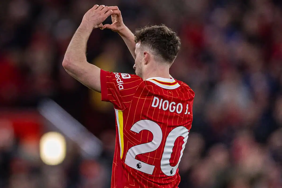 Foot : Liverpool immortalise le numéro 20 de Diogo Jota - wiwsport Foot : Liverpool immortalise le numéro 20 de Diogo Jota - wiwsport