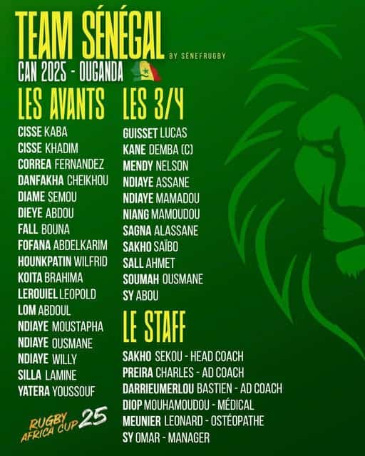 Rugby – CAN Ouganda 2025 : Le sélectionneur Sekou Sakho dévoile sa liste de 28 joueurs - wiwsport Rugby – CAN Ouganda 2025 : Le sélectionneur Sekou Sakho dévoile sa liste de 28 joueurs - wiwsport