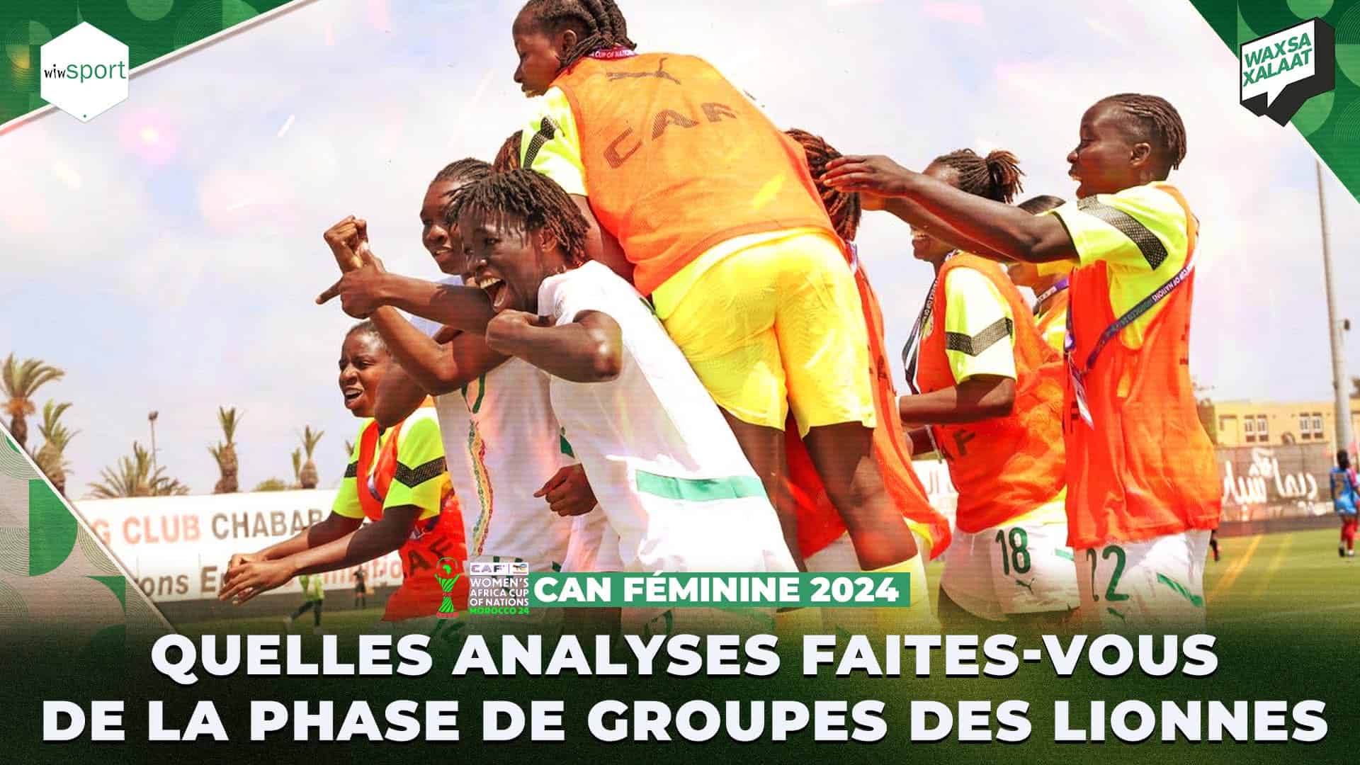 LIVE - Suivez en direct Wax Sa Xalaat « CAN Féminine 2024 : Quelles analyses faites-vous de la phase de groupes des Lionnes et que pensez-vous du quart de finale contre l'Afrique du Sud » ? - wiwsport LIVE - Suivez en direct Wax Sa Xalaat « CAN Féminine 2024 : Quelles analyses faites-vous de la phase de groupes des Lionnes et que pensez-vous du quart de finale contre l'Afrique du Sud » ? - wiwsport