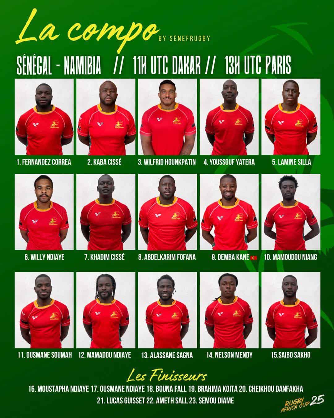 Rugby à XV : Suivez en direct la CAN masculine rugby 2025 / Sénégal vs Namibie - wiwsport