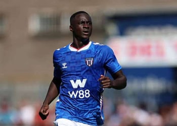 SOUTH SHIELDS, ENGLAND - JULY 12: Habib Diarra of Sunderland looks on during the pre-season friendly match between South Shields and Sunderland at 1st Cloud Arena on July 12, 2025 in South Shields, England. (Photo by George Wood/Getty Images)