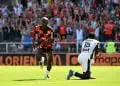 28 Sambou SOUMANO (fcl) during the Ligue 1 McDonald's match between FC Lorient and Stade Rennais FC at Stade du Moustoir on August 24, 2025 in Lorient, France. (Photo by Sandra Ruhaut/Icon Sport via Getty Images)