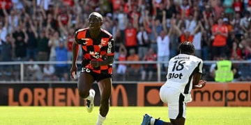 28 Sambou SOUMANO (fcl) during the Ligue 1 McDonald's match between FC Lorient and Stade Rennais FC at Stade du Moustoir on August 24, 2025 in Lorient, France. (Photo by Sandra Ruhaut/Icon Sport via Getty Images)