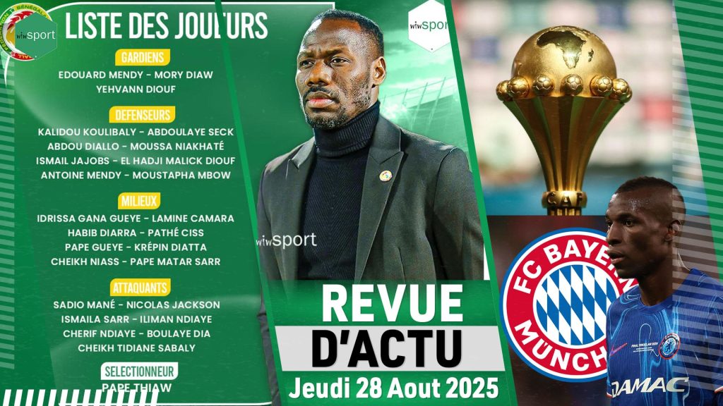 Liste de Pape Thiaw dévoilée comptant pour les 7ème et 8ème journée CMD2026, mercato des Lions ... - wiwsport Liste de Pape Thiaw dévoilée comptant pour les 7ème et 8ème journée CMD2026, mercato des Lions ... - wiwsport