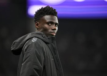 31 Cheikh FALL (asse) during the Ligue 1 McDonald's match between Toulouse and Saint-Étienne at Stadium de Toulouse on December 13, 2024 in Toulouse, France. (Photo by Anthony Dibon/Icon Sport via Getty Images)