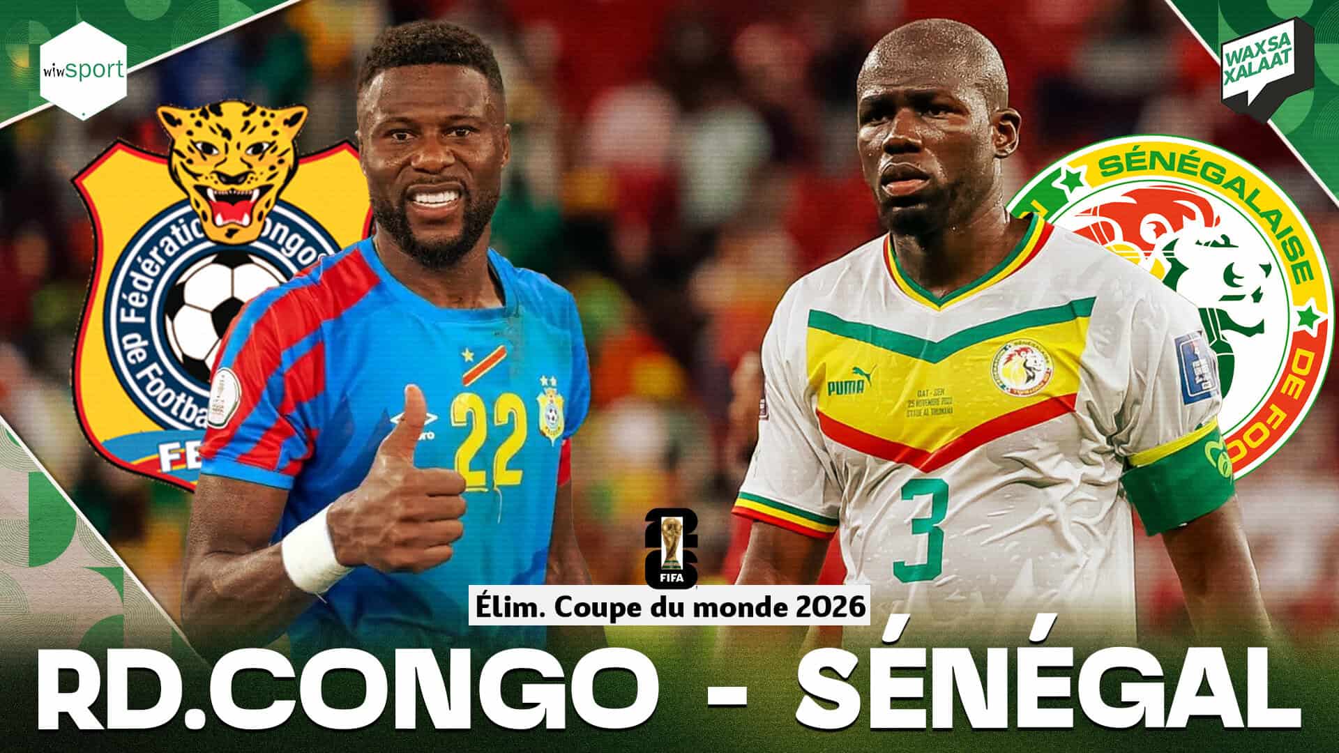 LIVE - R.D.Congo vs Sénégal - Plateau Pronostic d'avant-match - wiwsport