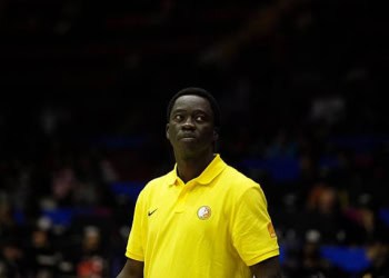 SEVILLA, SPAIN - SEPTEMBER 4:  Head coach of Senegal Cheikh Sarr gestures during the 2014 FIBA World basketball championships group B basketball match between Senegal and Philippines at the Palacio Municipal de Deportes in Sevilla, Spain on September 4, 2014. (Photo by Victor Blanco/Anadolu Agency/Getty Images)